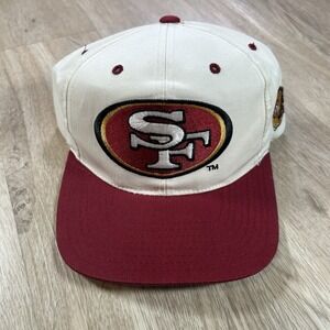 VTG San Francisco 49ers Snapback Hat NFL Football Logo 7 White Red Cap